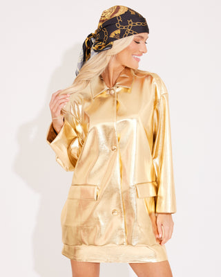 Saylor Shacket - Gold