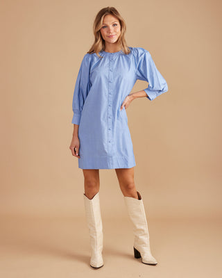 Paloma Dress - Smoke Blue