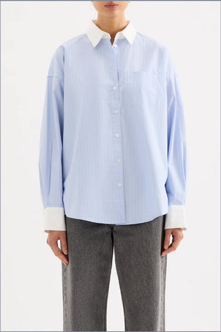 Yuri Shirt - Chambray Stripe