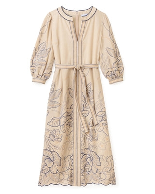 Sandy Midi Dress-Natural Linen M Sandy Midi Dress-Natural Linen M