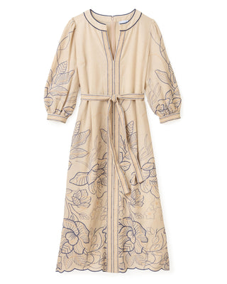 Sandy Midi Dress - Natural Linen