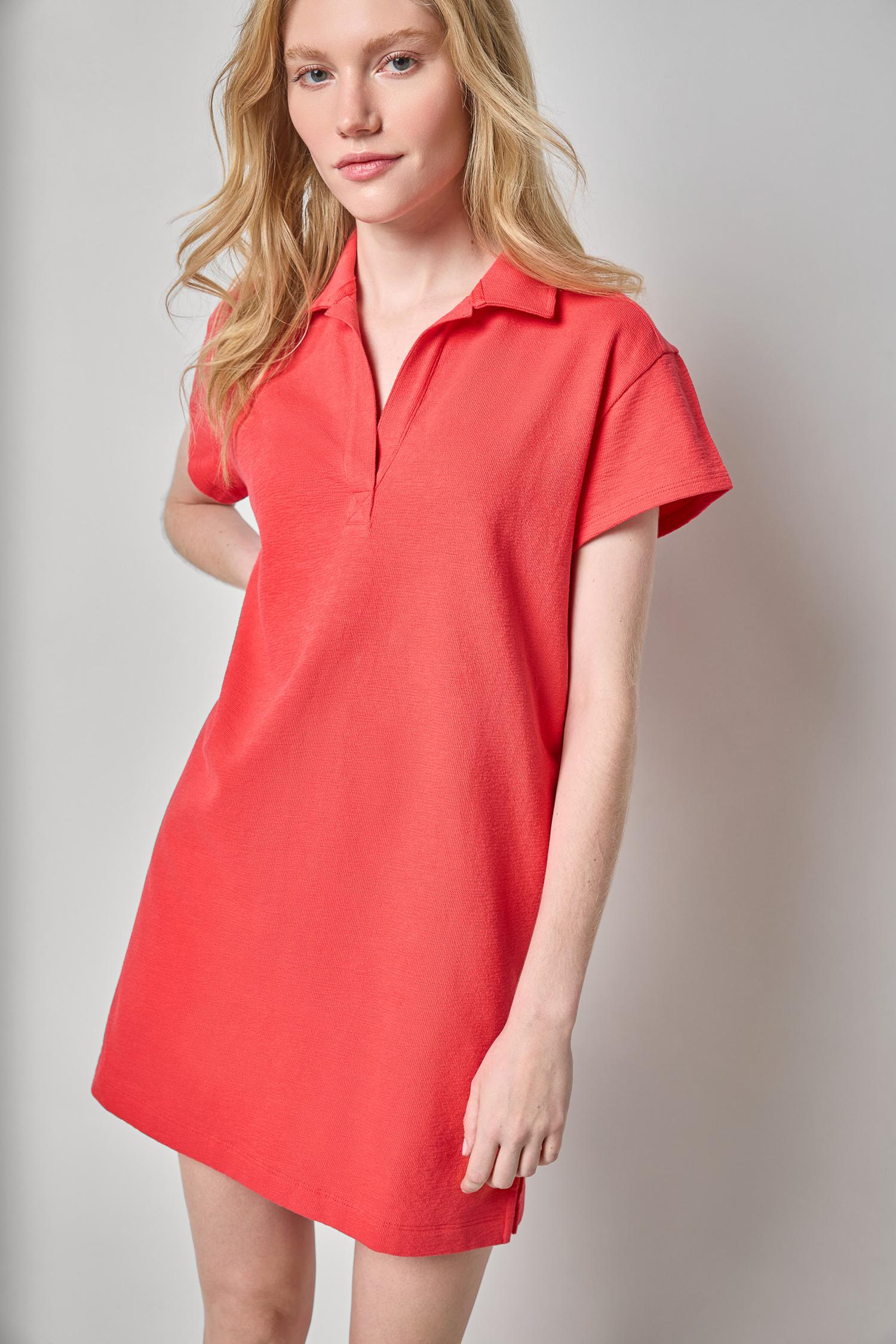 Textured Terry Tunic Dress Zinnia / Medium
