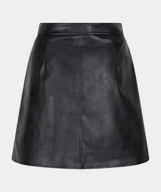 Faux Leather Skirt - Black