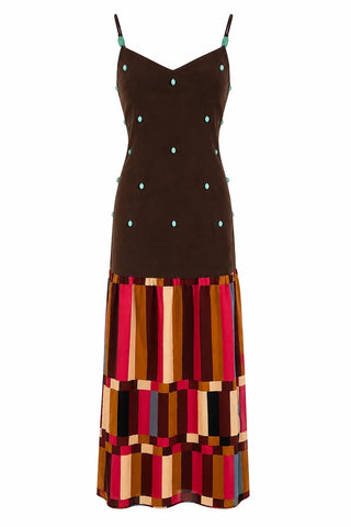 Henry Midi Dress - Autumn Stripe