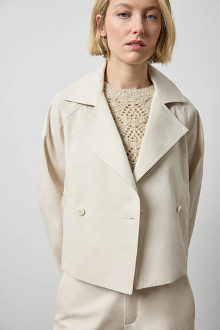 Short Blazer-Porcelain