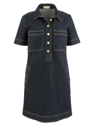 Tatiana Dress W/Placket And Pocket Welts