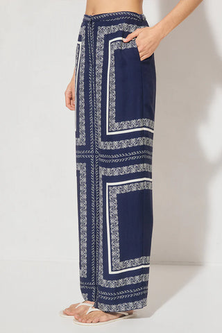 Serafina Pant - Navy/Cream