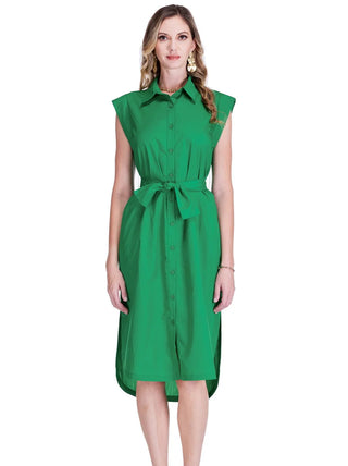 Round Hem Midi - Green