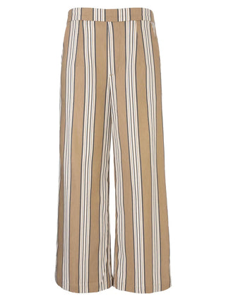 Topaz High Rise Pant W/ Trouser Pocket - Tan/Navy