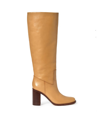 Heidi Tall Almond Toe Boot with Welt - Khaki
