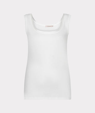 Rib Knit Tank - White