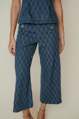 Pearl Pants-Textured Denim