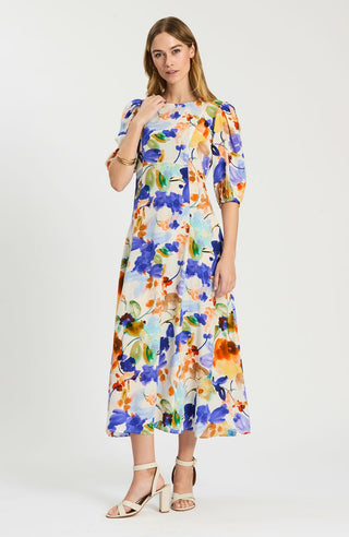 Constance Dress - Silk Water Floral