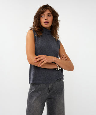 Sleeveless Sweater - Dark Grey