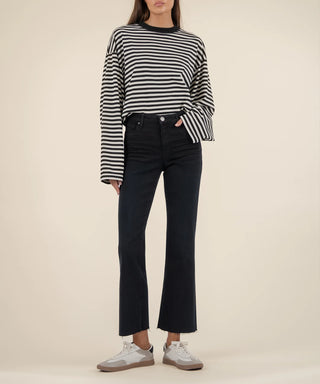 Kelsey High Rise Fab AB Ankle Flare with Raw Hem - Firm