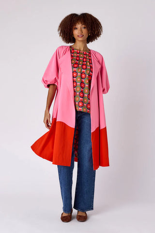 Taryn Coat - Pink Colorblock