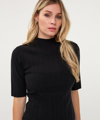 Sweater Short Sleeve-Black