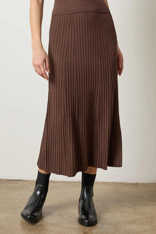 Straight Rib Skirt - Mink