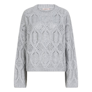Cable Sweater - Light Grey