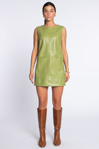 Ellie Dress-Olive Leather