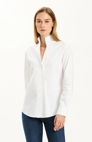 Natalie Sateen Shirt - White