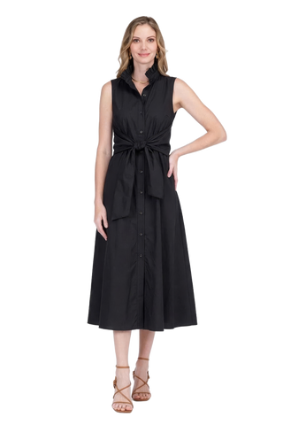 Back Wrap Maxi Dress - Black