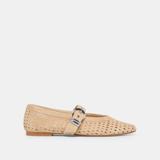 Mikel - Camel Perforated Suede
