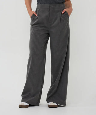 Trouser Pinstripe - Grey Melange