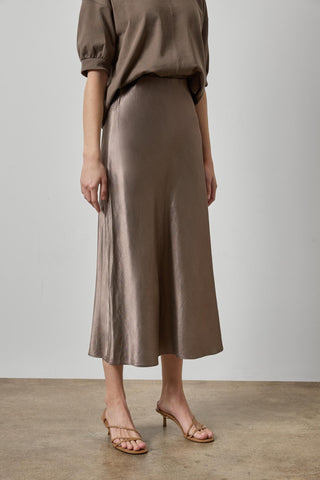 Slub Woven Bias Skirt