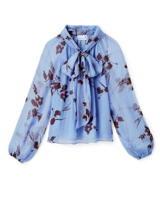 Alma Long Sleeve Blouse - Upstate Floral Blue Mist