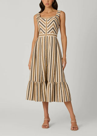 Lyda Dress - Sand/Ivory/Jet