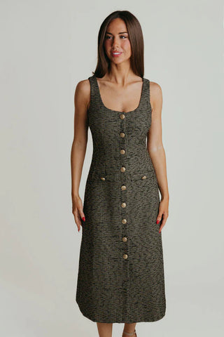 Maze Dress - Black/Gold