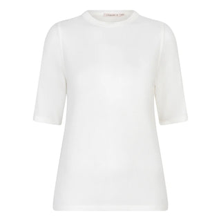 Rib Sleeve T-Shirt - Off White